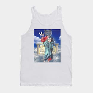 Praise father, son & holy cat Tank Top